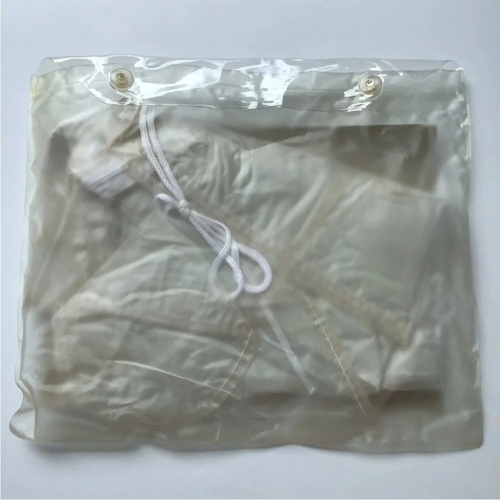 Outdoor Patio Umbrella Rain Cover NEW Waterproof Zips Luxe Vinyl 15”x75” Vintage
